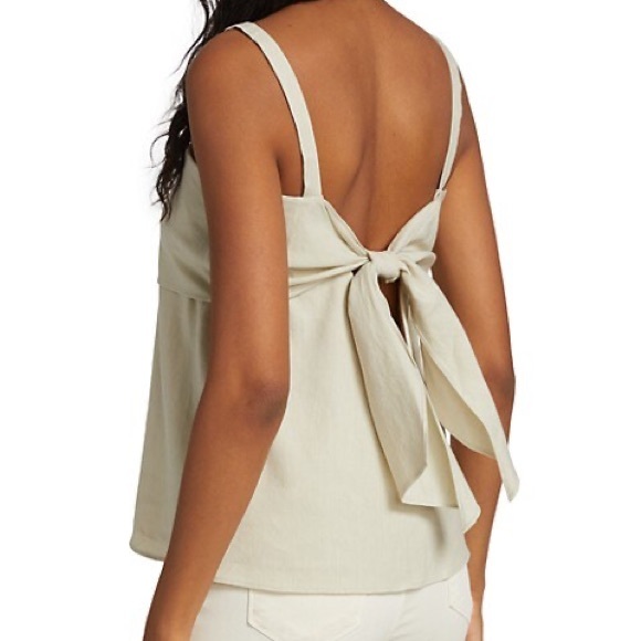 NWT Theory Tie Back Top Sandalwood New Crunch | Size M - Picture 1 of 13